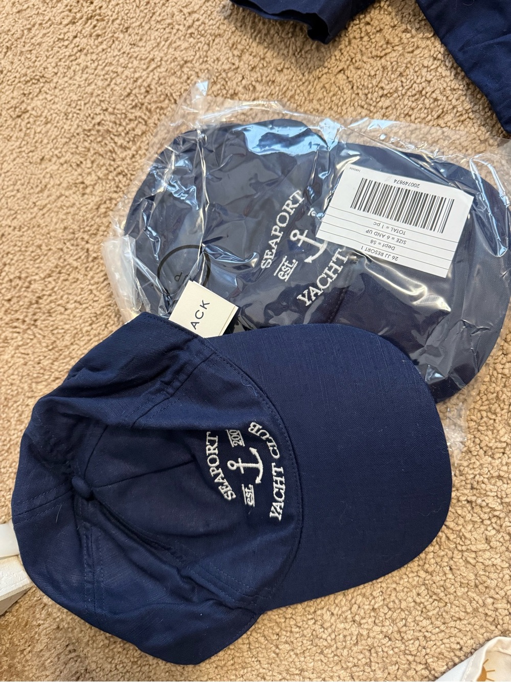 Janie and Jack Navy Embroidered Yacht Logo Cap